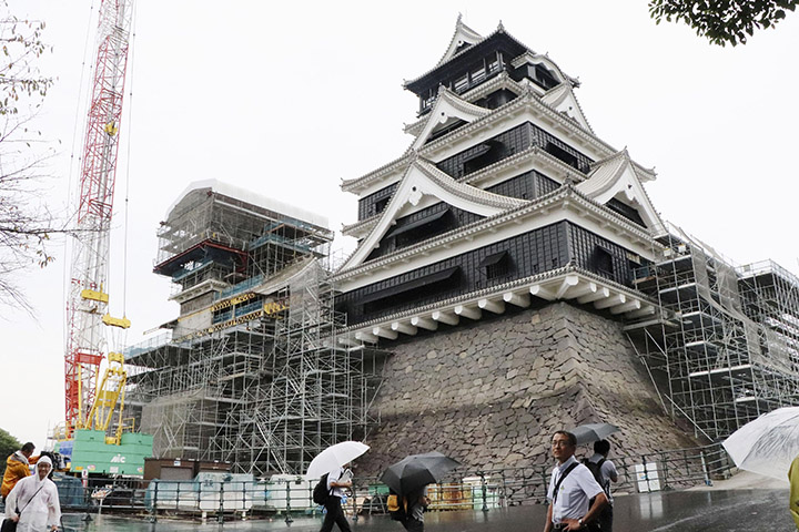 熊本城地震後3年半大天守外觀修復完成10月重新開放參觀